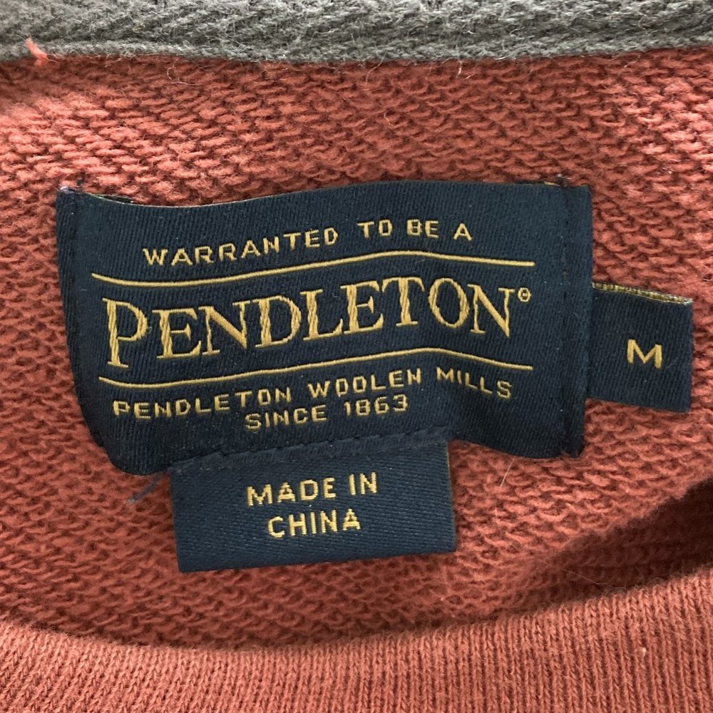 Pendleton Rust Red Crewneck Sweatshirt with Aztec Graphic - Picture 4 of 5